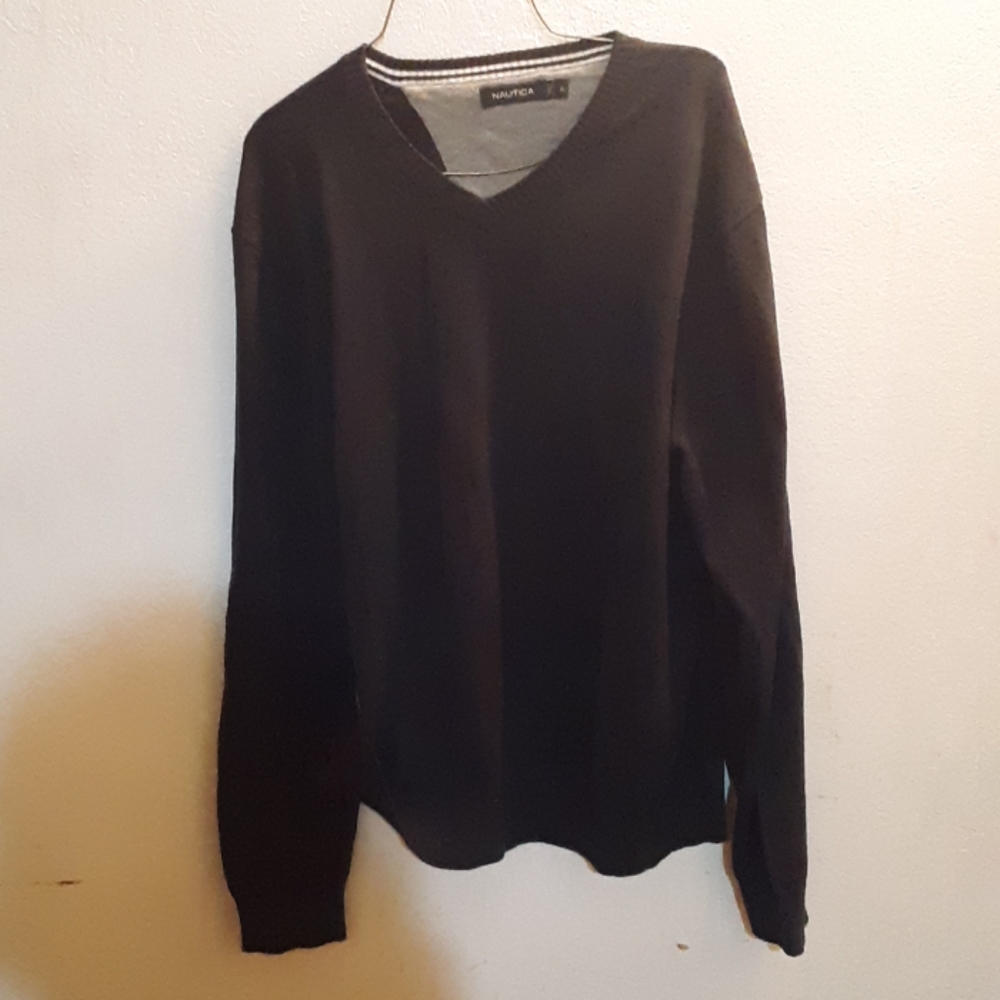 NAUTICA MENS VNECK SWEATER